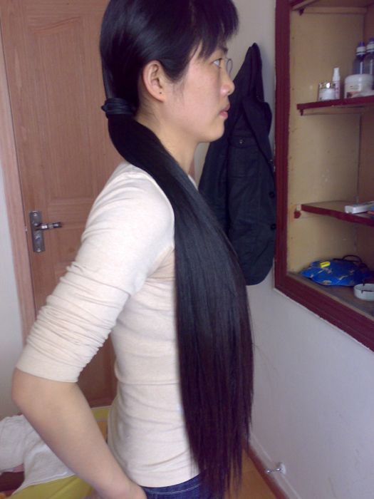 hezhitengfei cut long hair to bald-NO.32(affordable)