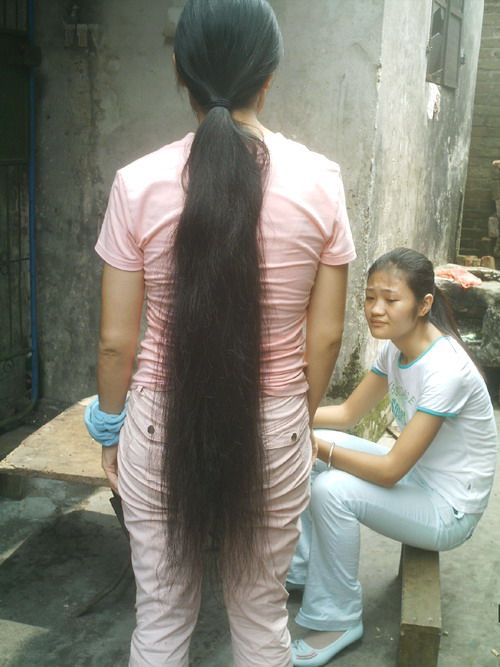 huqing cut 82cm long hair