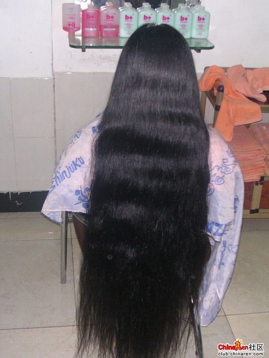 cut mother's long hair