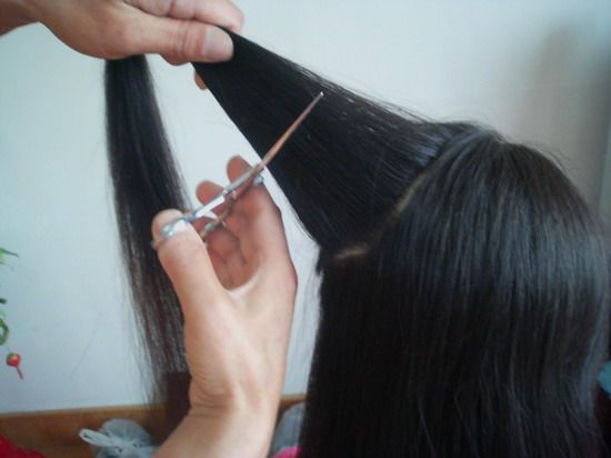 haohaizi cut 1.5 meter long hair