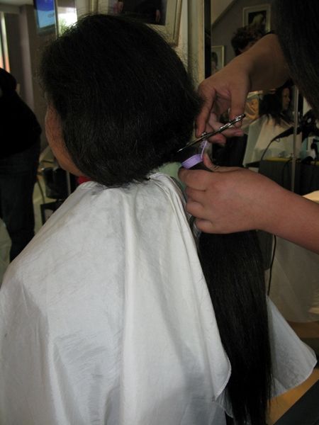 hezhitengfei cut 50cm long hair