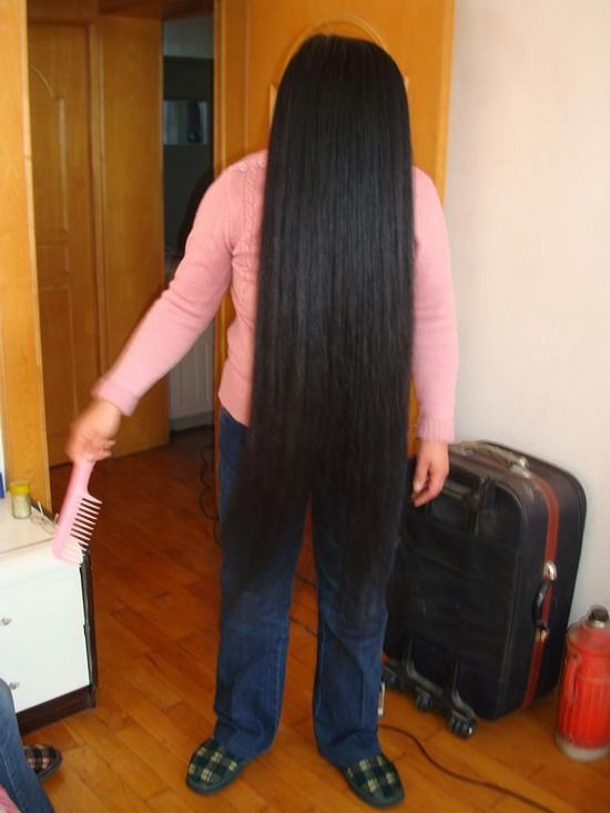 haohaizi cut 1.1 meter long hair