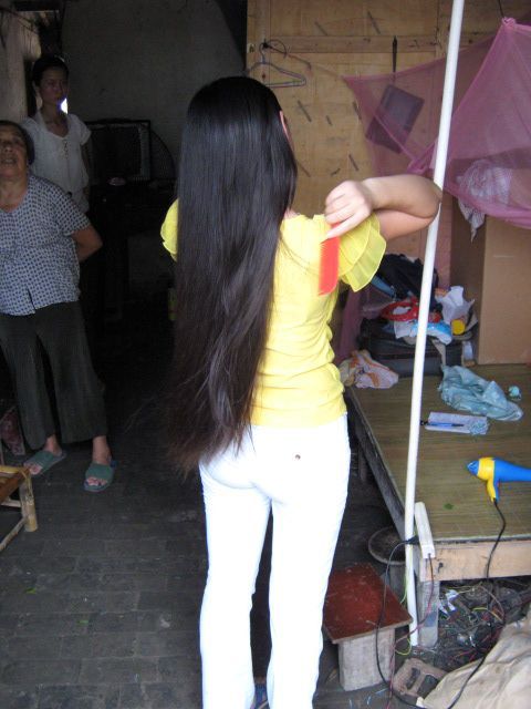 nujian cut 55cm long hair