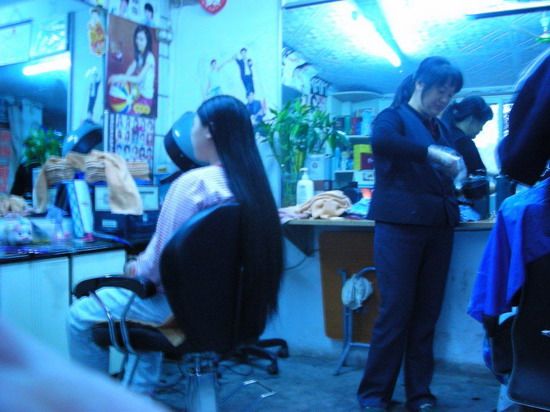 zhongjiezhe cut 62cm long hair on pregnant woman