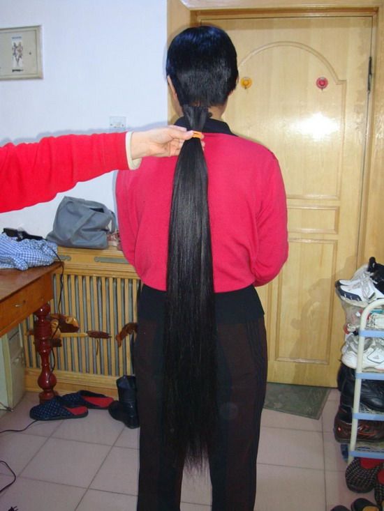 haohaizi cut 2 sisters' long hair