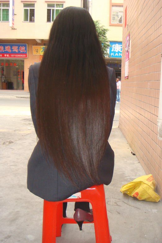 huqing cut 75cm long hair