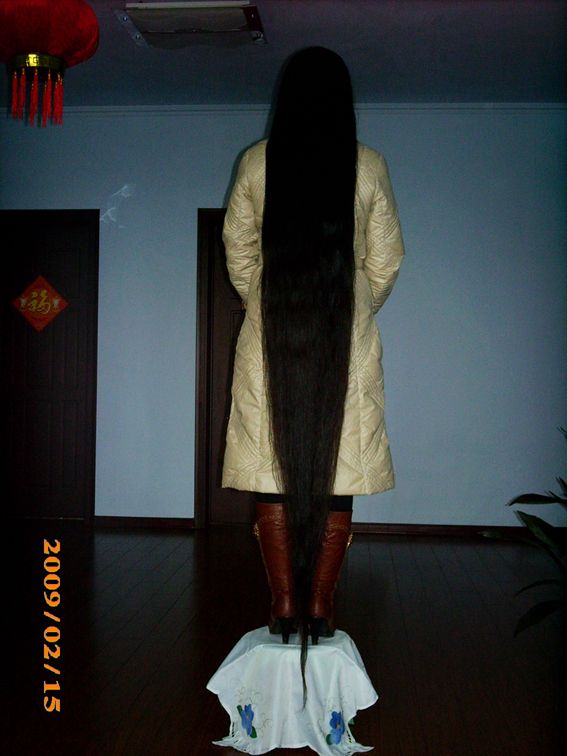 ww cut 1.4 meter long hair