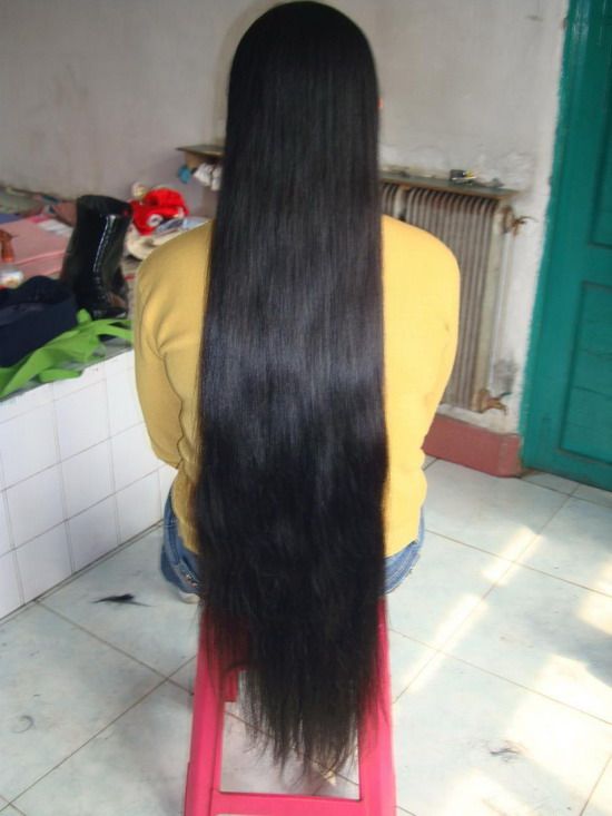 haohaizi cut 1.2 meter long hair to bald