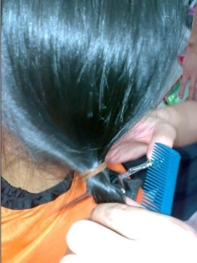 cut 70cm long hair in Shenzhen