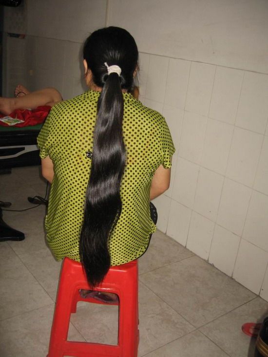 huqing cut 85cm long hair