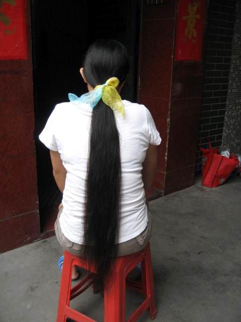 huqing cut 95cm long hair