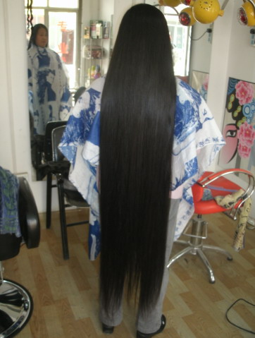 weiwei cut 1.5 meter long hair
