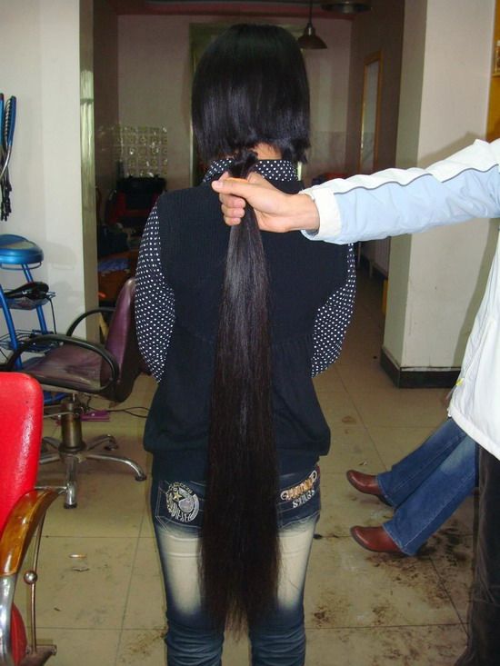 haohaizi cut 1.05 meter long hair