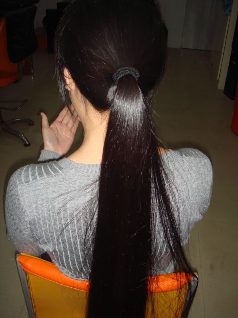 xiakefang cut 1.25 meter long hair