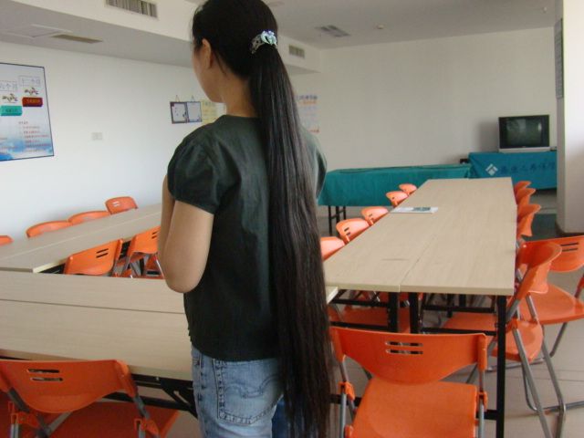 wangjiaxi cut 1 meter long hair