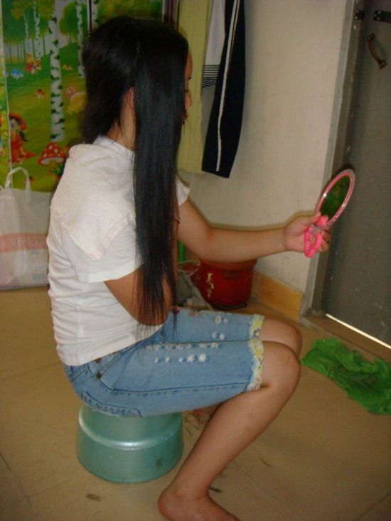 huqing cut 52cm long hair