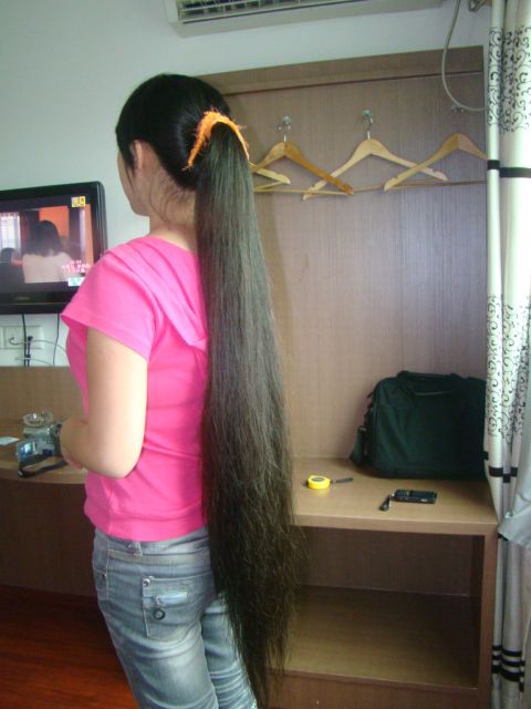 jiangxixiaowang cut 90cm long hair