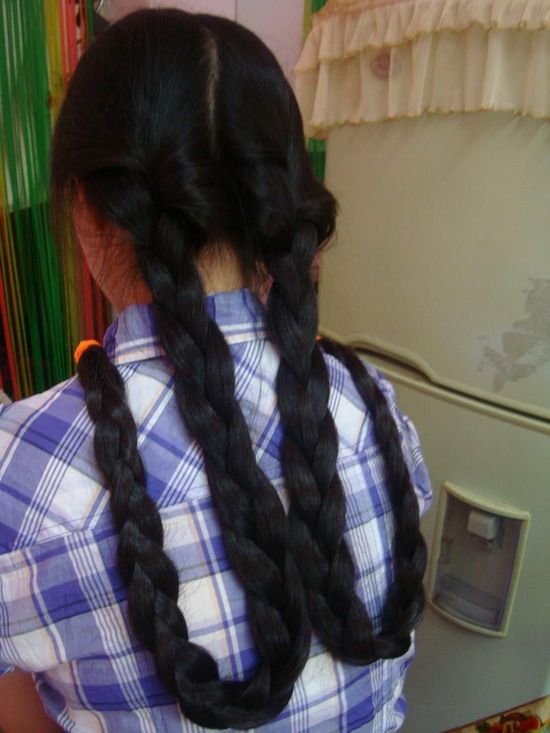 haohaizi cut 1.3 meter long hair