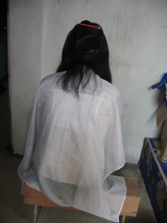 huqing cut 1.16 meter long hair