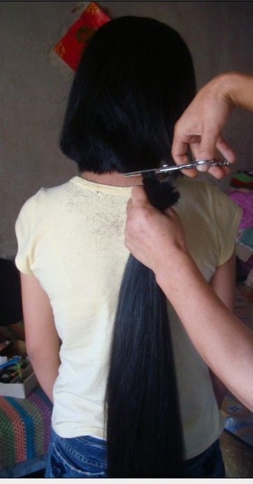 haohaizi cut 1 meter long hair