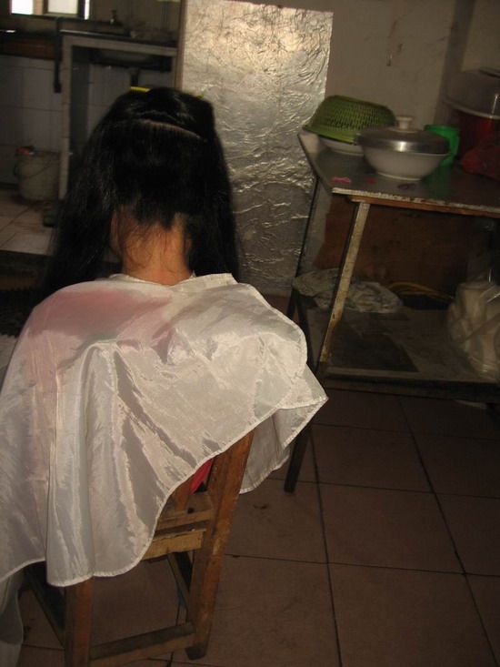 huqing cut little girl 52cm long hair