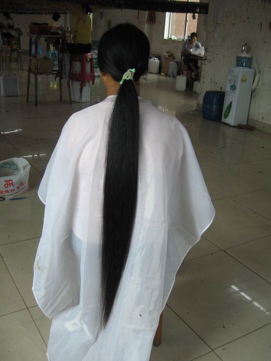 huqing cut 1.05 meter long hair