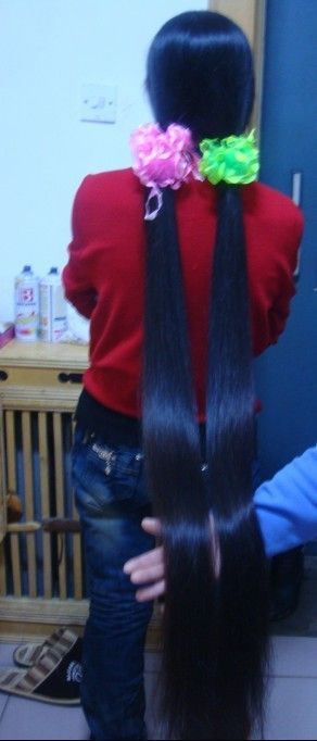 haohaizi cut 1.2 meter long hair