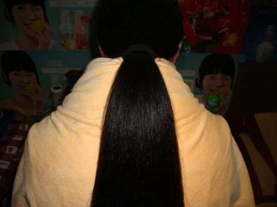 xiaoxiao cut thick long hair