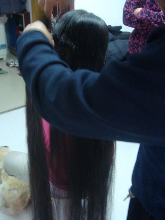 haohaizi cut 1.5 meter long hair