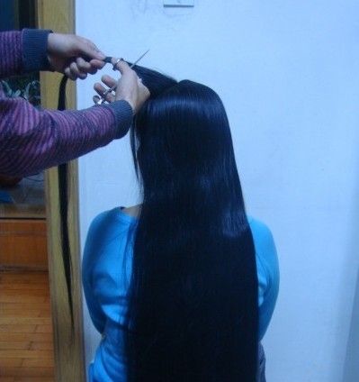 haohaizi cut 1 meter long hair