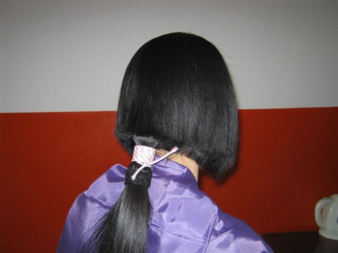 cut knee length long hair