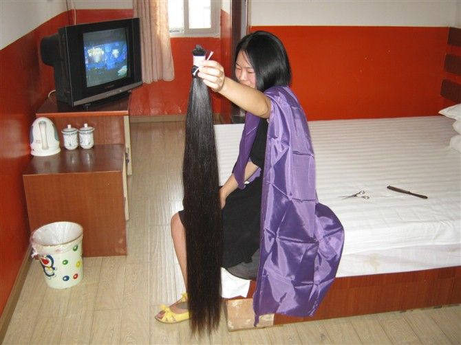 Cut Knee Length Long Hair LongHairCut cn 