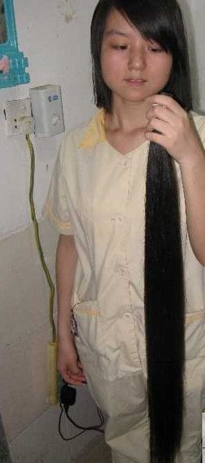 jinqgf cut 1 meter long hair