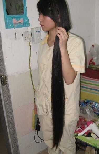 jinqgf cut 1 meter long hair