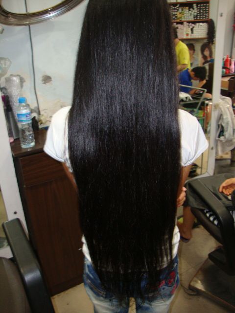 xiaoxiao cut 1 meter long hair