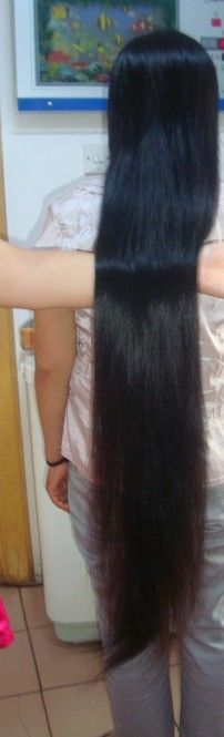 haohaizi cut 1 meter long hair