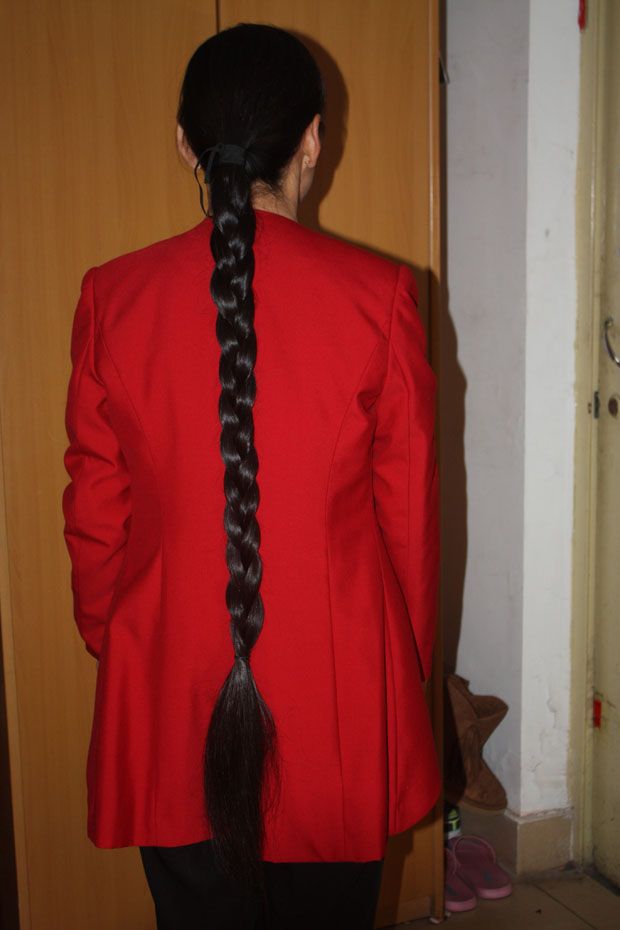 yidaba cut 1 meter long hair