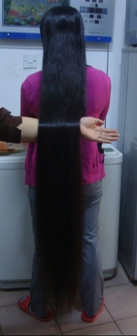 haohaizi cut 1.5 meter long hair