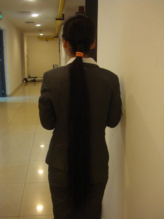 haohaizi cut 1 meter long hair