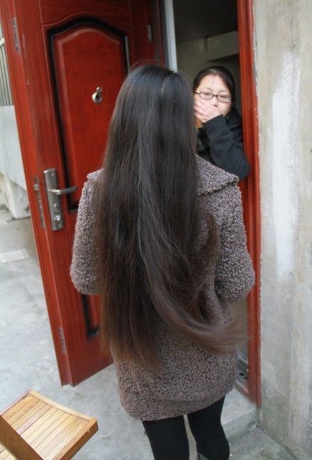 aidebianyuan cut Shanghai girl's long hair