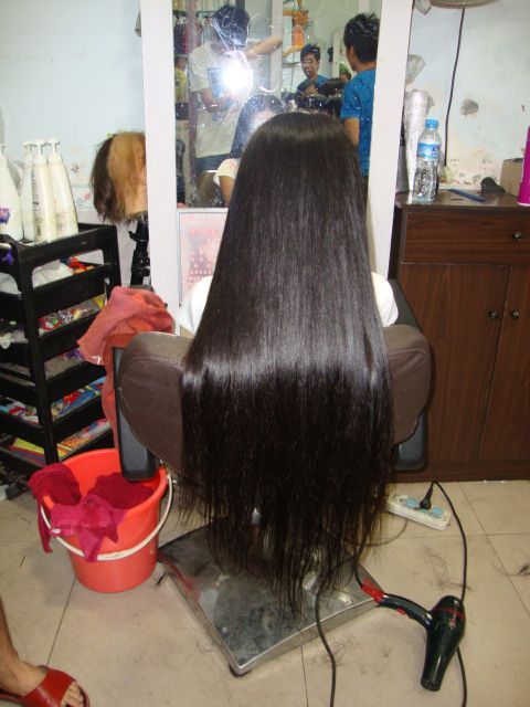 lixiao cut 60cm long hair