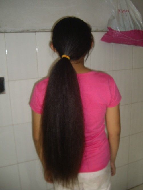 wangxuehai cut 60cm long hair