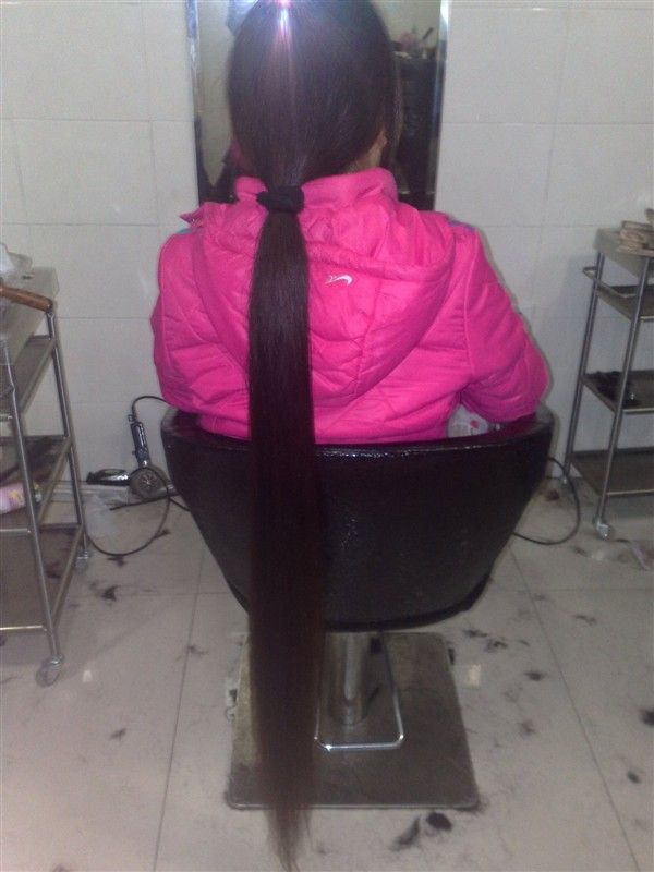 xiaoafei cut 1.1 meter long hair