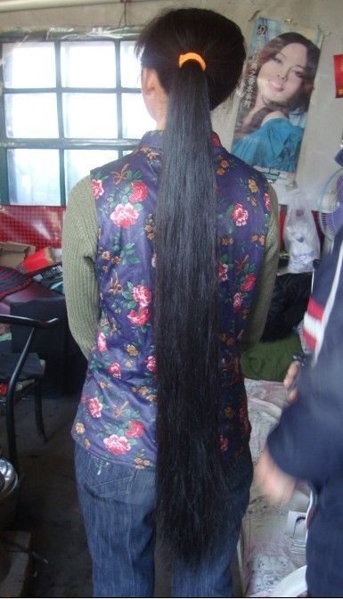 haohaizi cut 1 meter long hair