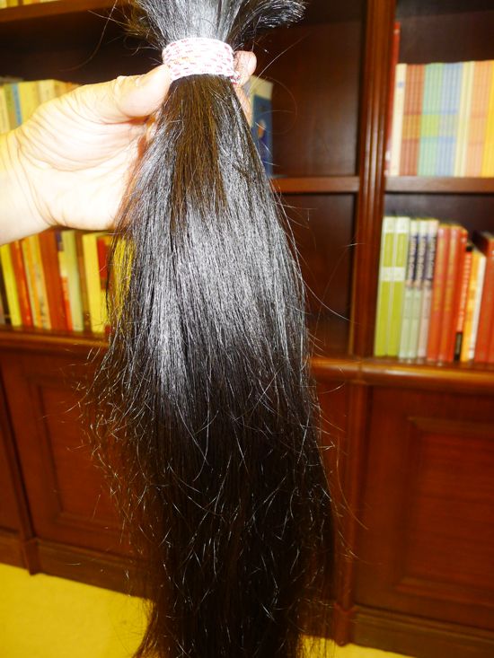 ww cut 60cm long hair to bald-NO.384