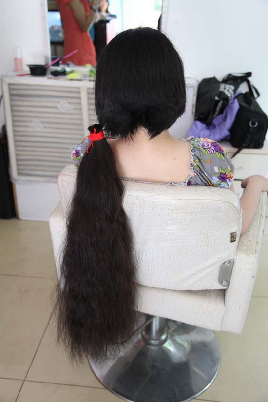 hezhitengfei cut 75cm long hair