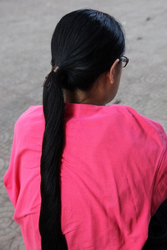 hezhitengfei cut 90cm long hair