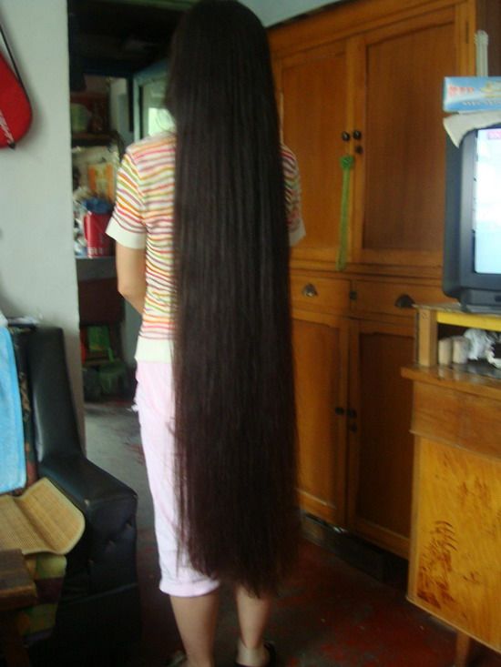 haohaizi cut 1.2 meter long hair