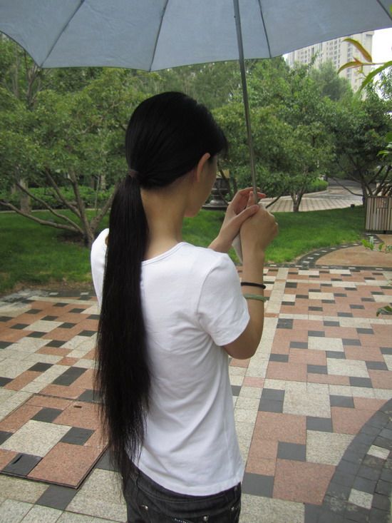 hezhitengfei cut 65cm long hair
