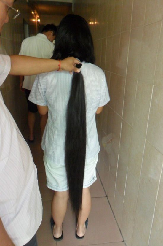 cike cut 1 meter long hair